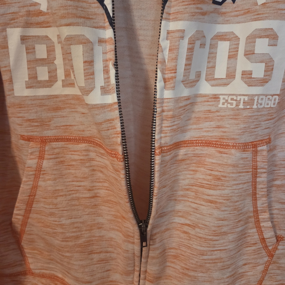 Women's Orange Zip-Up Hoodie - Picture 4 of 7